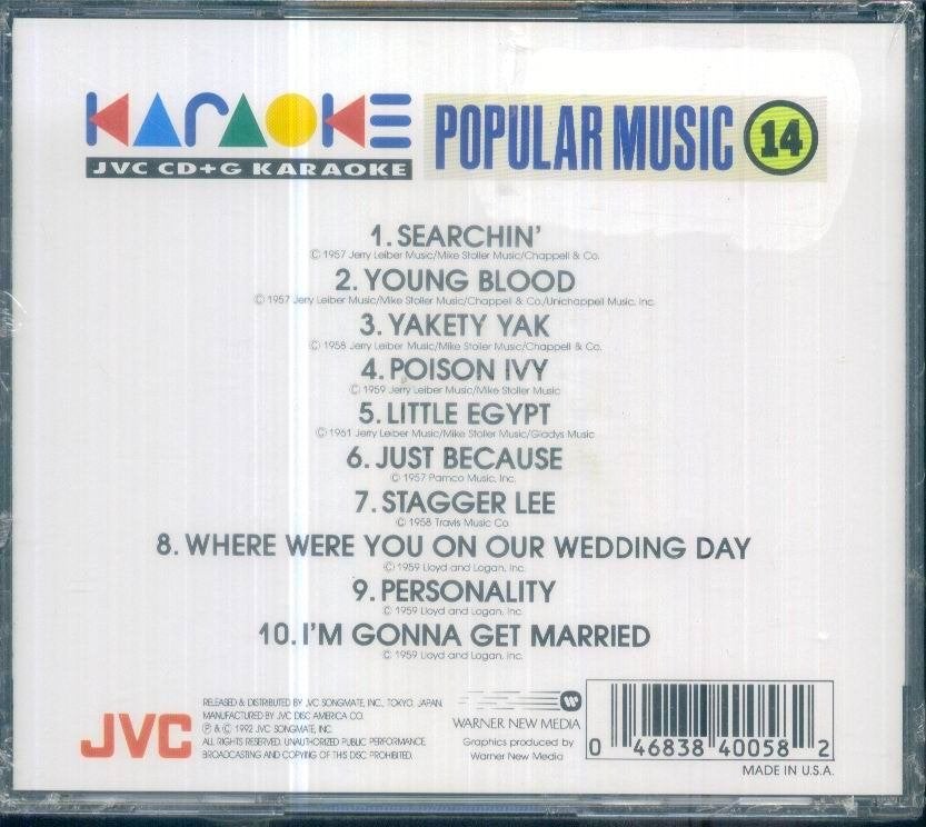 cd van Karaoke Popular Music 14 [ jvc CD+G], Verzenden, Zo goed als nieuw