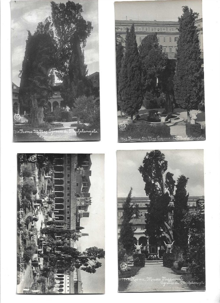michelangelo  cypressen gardino  muz nazionale  1920, Verzenden, Voor 1920, Ongelopen, Italië