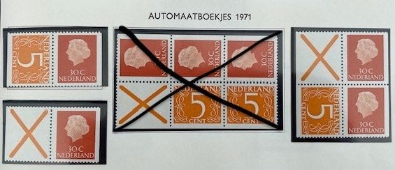 1971 Postfris 1x3 en 1x2 en 1x1 zegels Automaatboekje PB 14, Postzegels en Munten, Postzegels | Nederland, Ophalen of Verzenden
