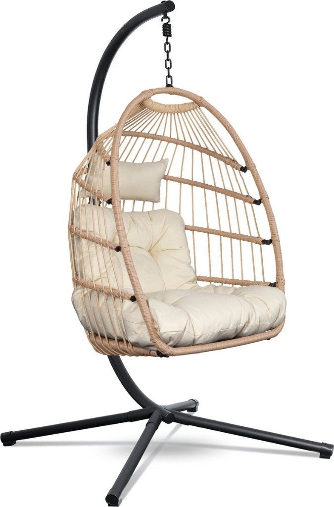 Swoods SCT-120 Natural – Luxe Hangstoel met Standaard, Ophalen, Overige kleuren, Swoods, Nieuw