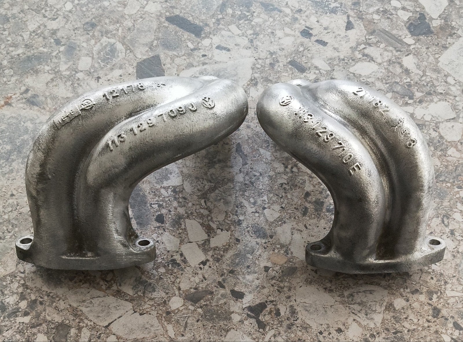 VW T1 Inlaatspruitstuk Twin Port eindbochten 34mm OEM, Ophalen of Verzenden, Gebruikt, Volkswagen
