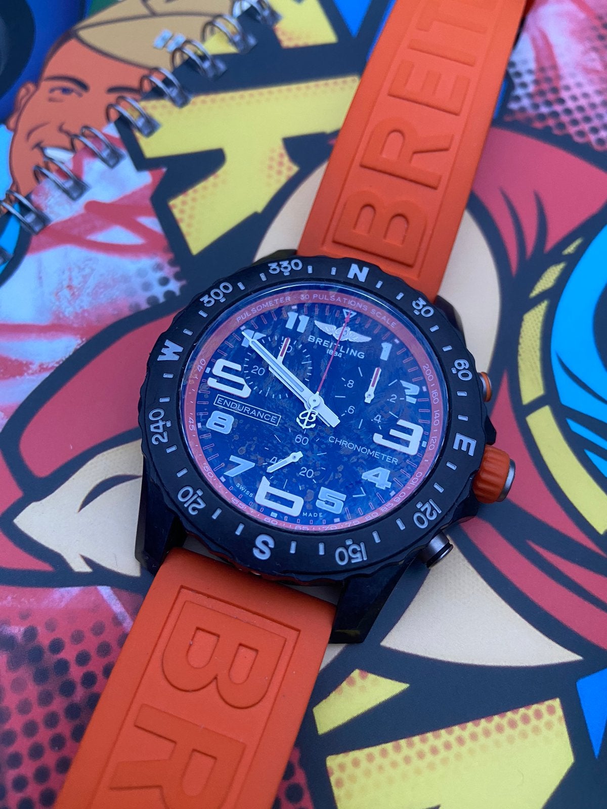 Zeer nette Breitling Endurance Pro Orange., Sieraden, Tassen en Uiterlijk, Horloges | Heren, Ophalen of Verzenden, Zo goed als nieuw