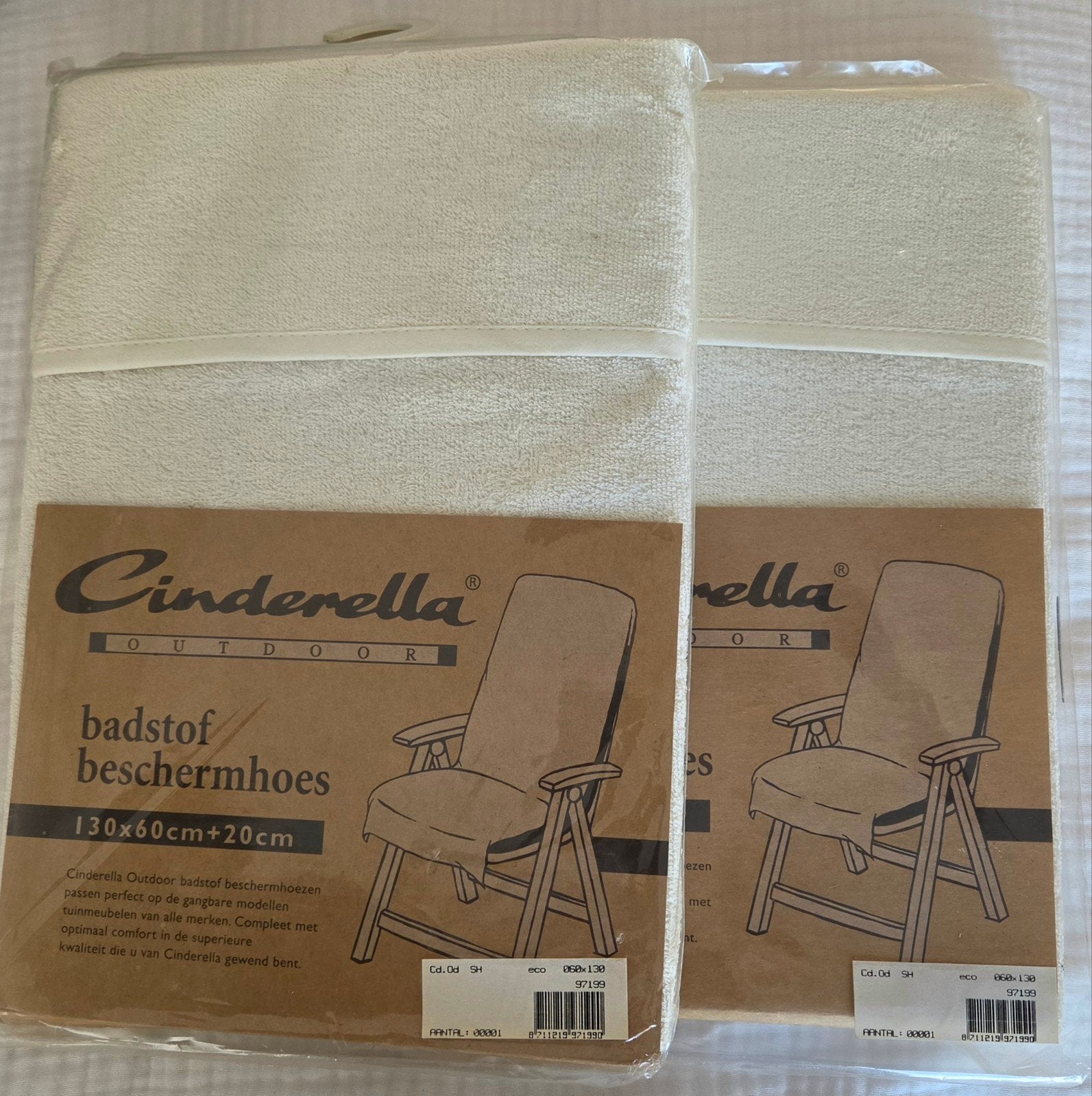 2x Cinderella badstof beschermhoes voor tuinstoel., Ophalen of Verzenden, Nieuw