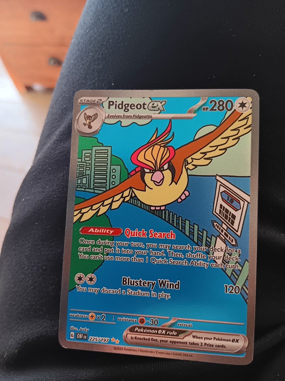 Pidgeot ex 225/197 Full Art Pokémon kaart, Hobby en Vrije tijd, Verzamelkaartspellen | Pokémon, Ophalen of Verzenden, Zo goed als nieuw
