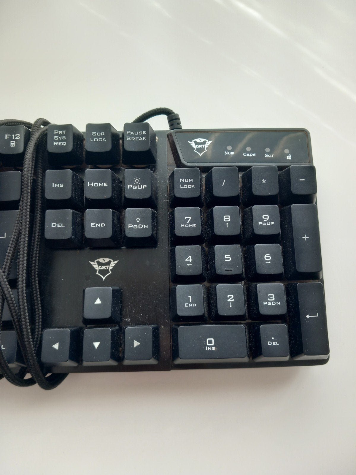 Trust GXT Gaming Toetsenbord Qwerty, Computers en Software, Gaming toetsenbord, Gebruikt, Ophalen of Verzenden, Trust GXT