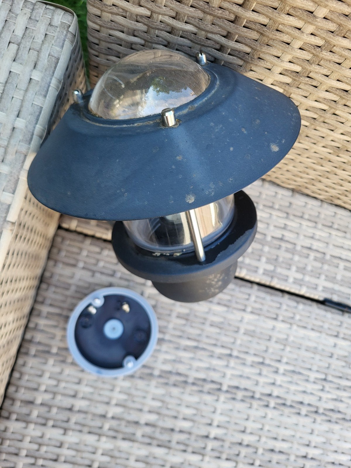 IKEA Buitenlamp/Wandlamp - Zwart, Gebruikt, Ophalen of Verzenden, Gebruikt, Aluminium, Netvoeding