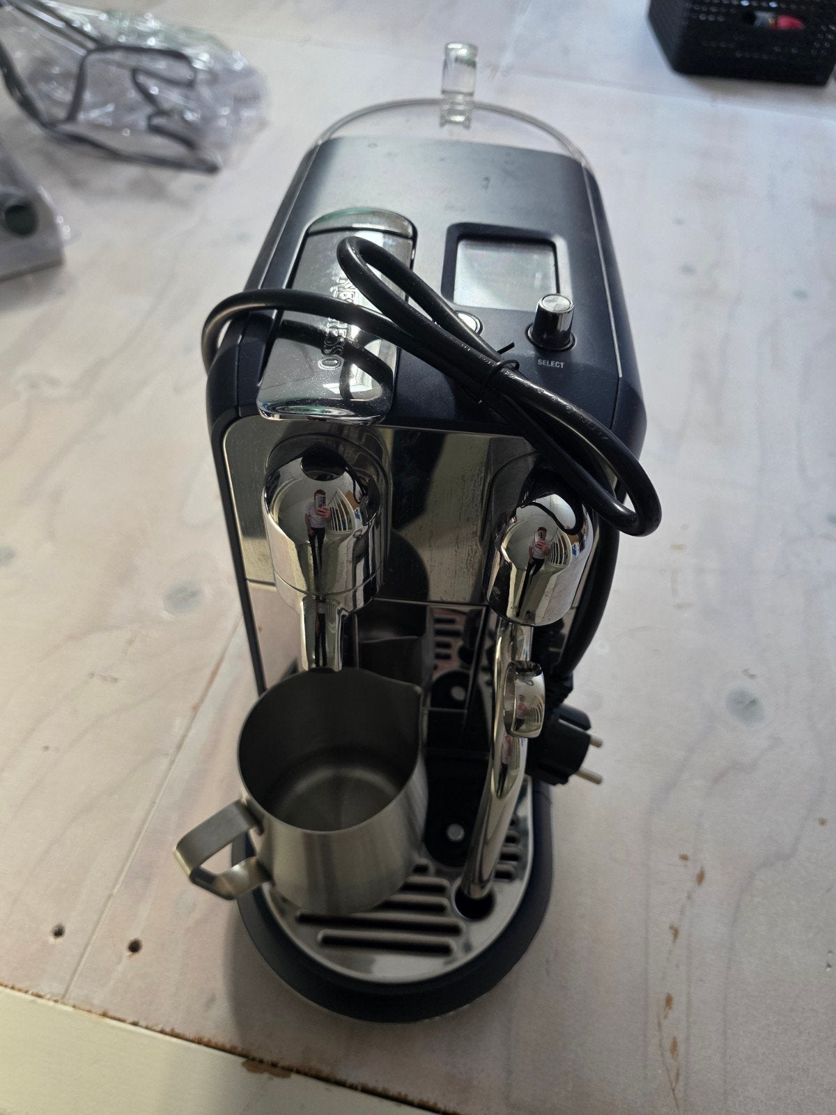 Sage Creatista Plus Nespresso machine - Blauw, Ophalen, Koffiepads en cups, Espresso apparaat, Zo goed als nieuw