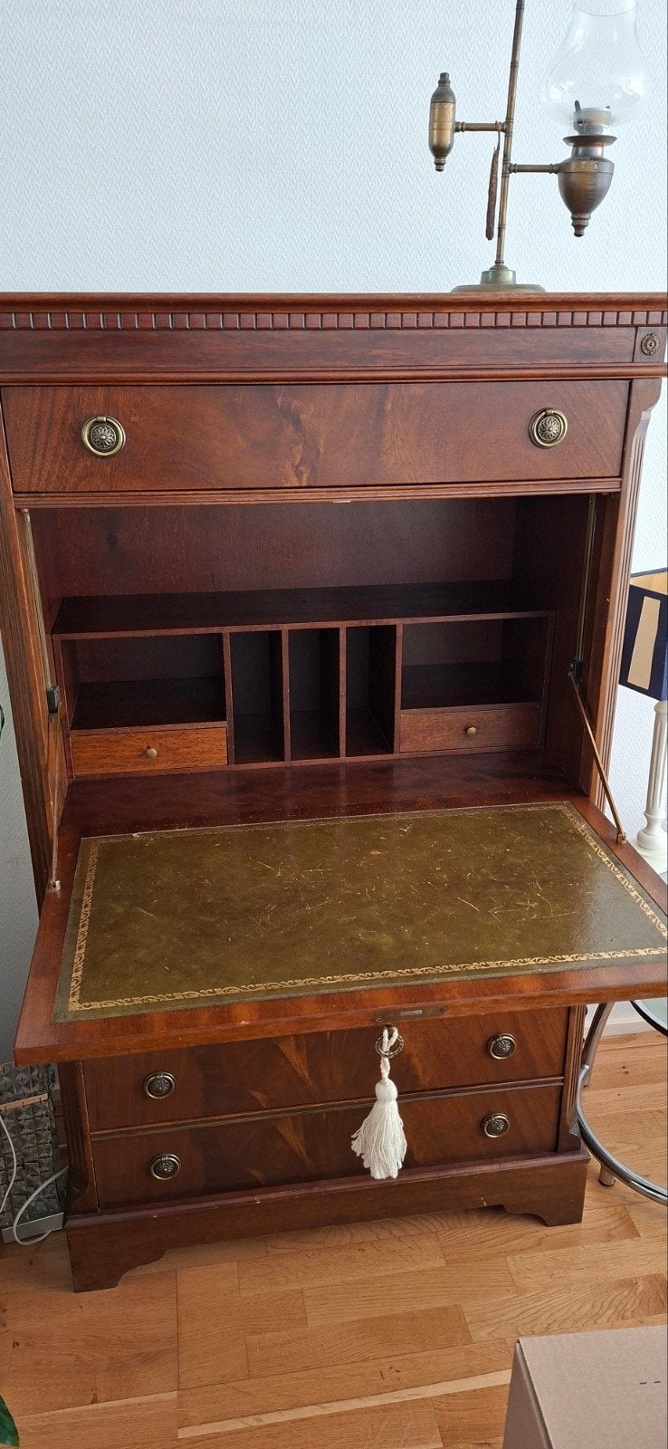 Prachtige antieke mahoniehouten secretaire - 19e eeuw, Huis en Inrichting, Ophalen, Gebruikt