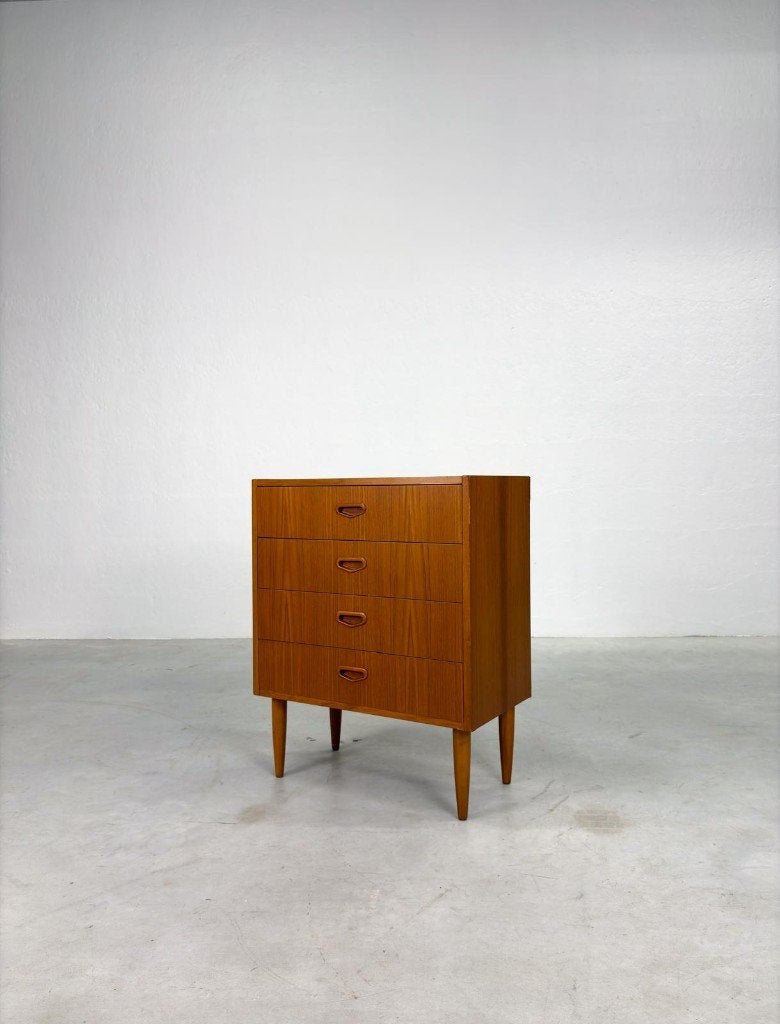 Lage Mid-century Vintage Ladekast van Teak, Ophalen, Gebruikt, Vintage, mid-century, Scandinavisch, Deens, Teakhout