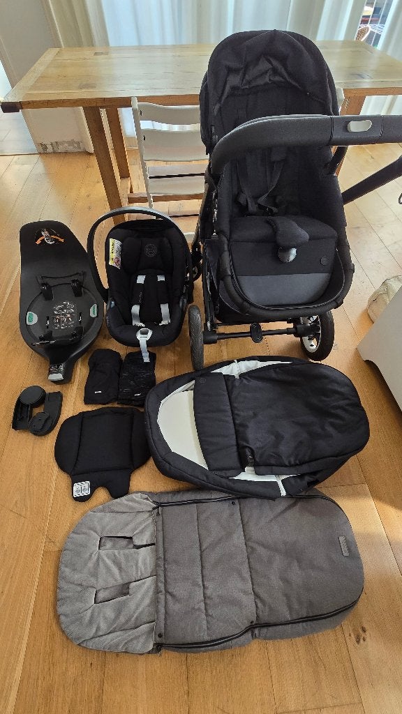 Complete Cybex Talos S 3-in-1 Kinderwagen met Cloud Z i-Size, Zo goed als nieuw, Combiwagen, Luchtbanden, Ophalen
