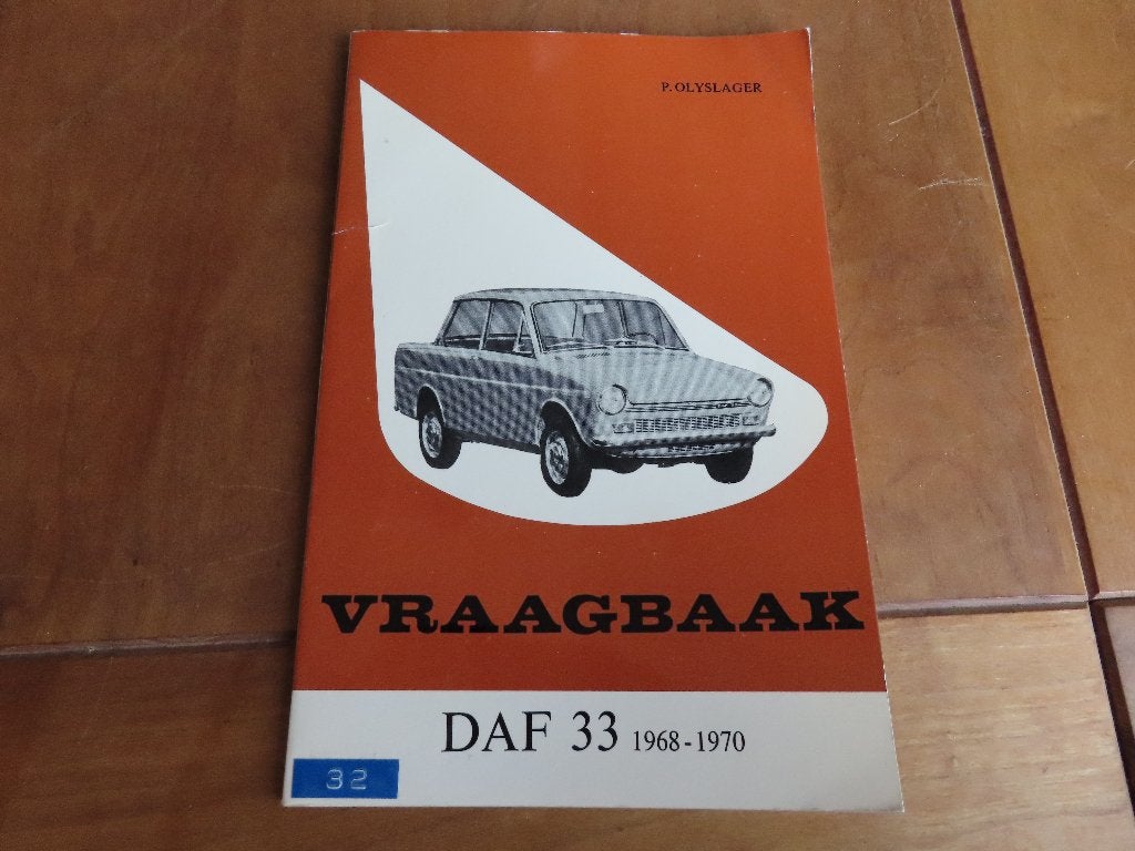 Vraagbaak DAF 33 1968 - 1970, zeer mooi!, Ophalen of Verzenden