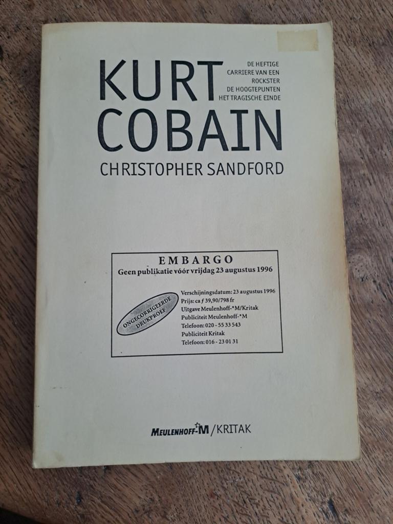 Kurt Cobain - Christopher Sandford, Gelezen, Ophalen of Verzenden, Christopher Sandford, Overige onderwerpen