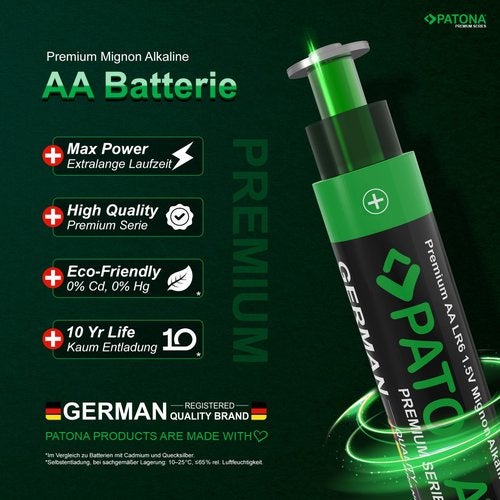 Premium 10 pieces Alkaline AA Mignon LR06 battery, Verzenden, Nieuw
