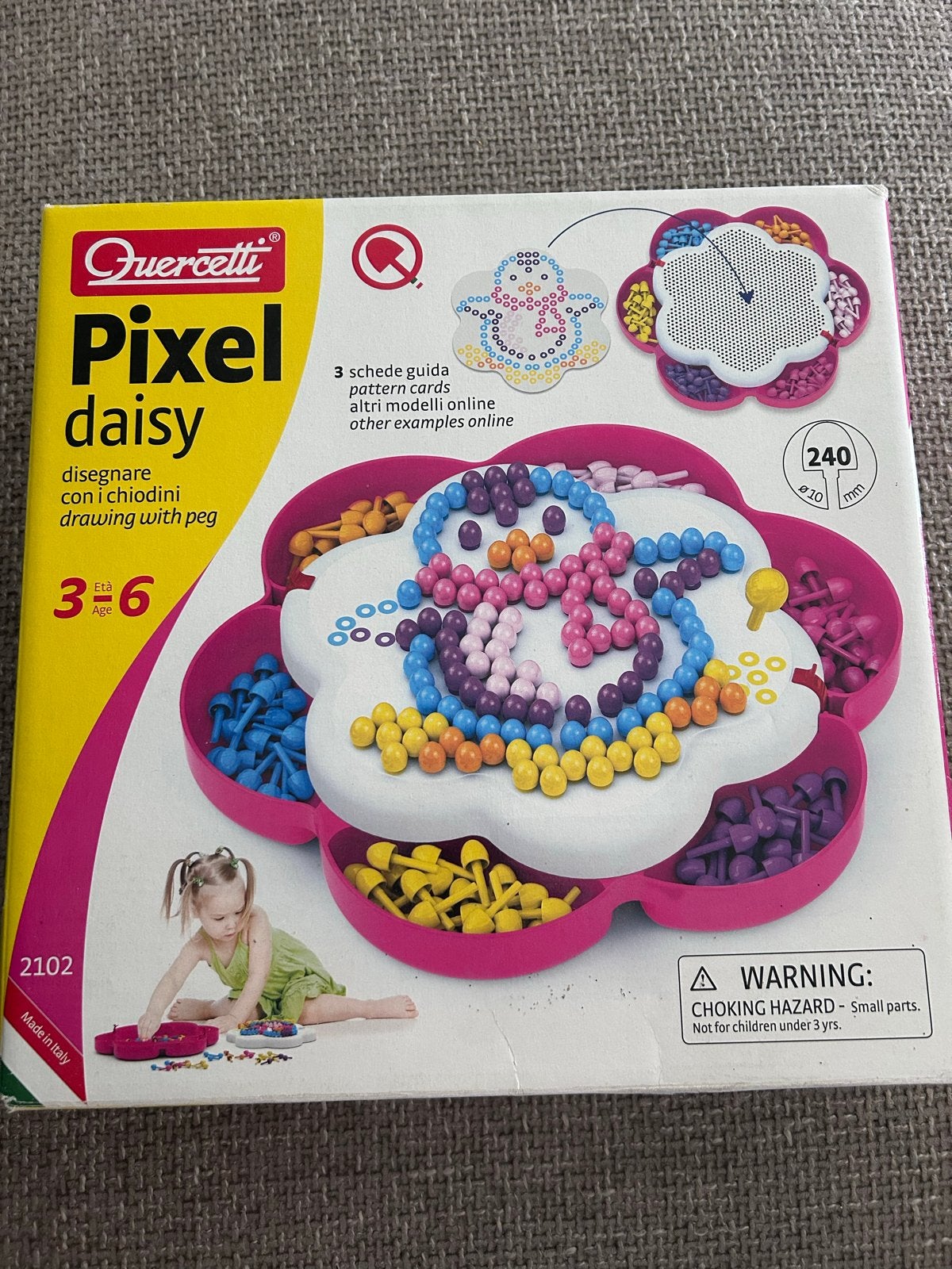 Quercetti Pixel Daisy Creatief Pinnetjes  Speelgoed, Ophalen of Verzenden, Zo goed als nieuw