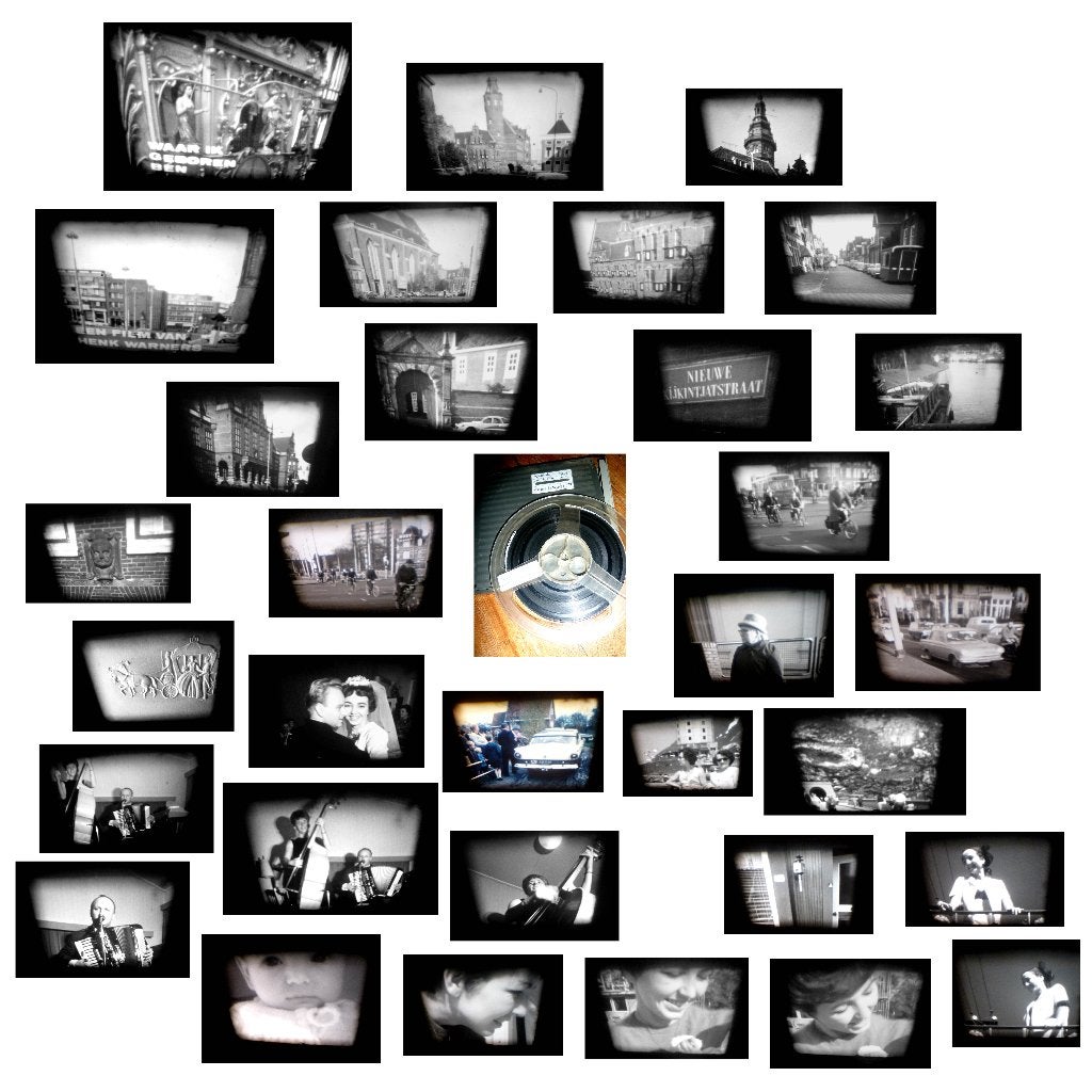 8mm film amateur Groningen Stad + trouw + vakantie 1964, Ophalen of Verzenden, 8mm film