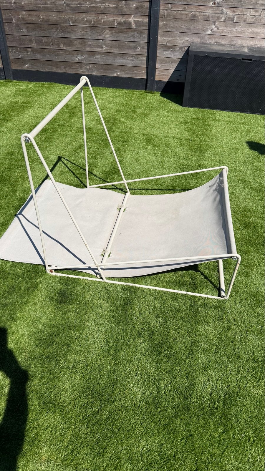 IKEA Havsten fauteuil - Stiknaad gescheurd, incl. kussens, Ophalen of Verzenden, Gebruikt, Metaal, 75 tot 100 cm