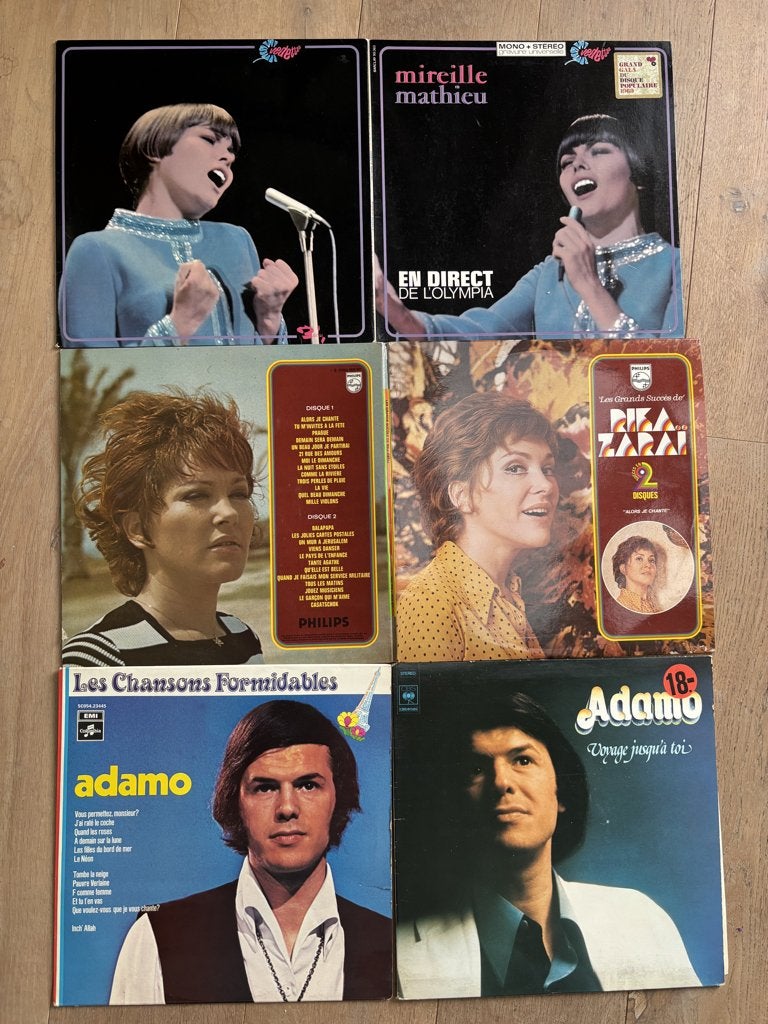 Franse Chansons (5 Vinyl lp's), LP, Overige genres, Ophalen of Verzenden, Zo goed als nieuw