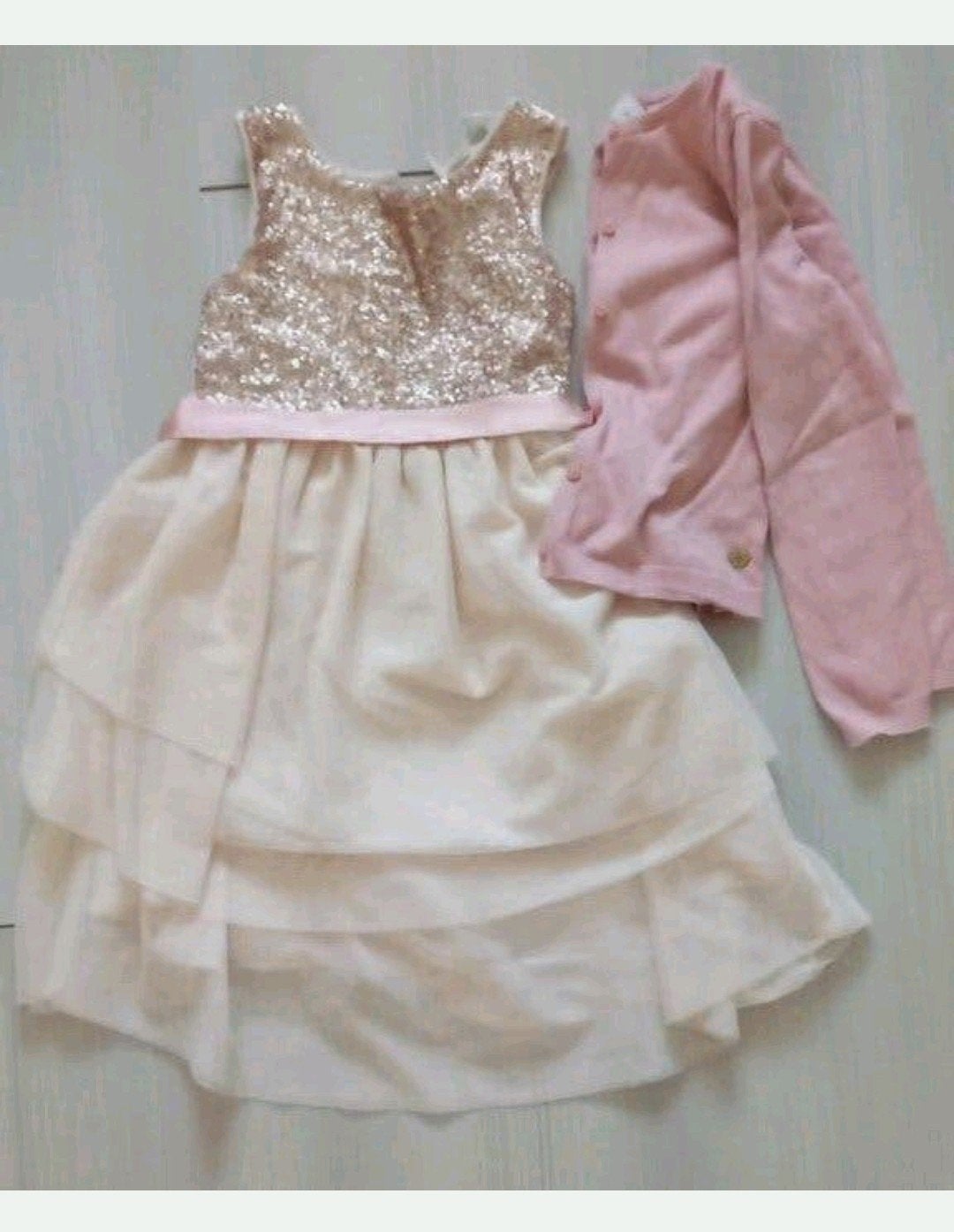 Feestjurk met vestje voor meisjes mt 128 H&M, Ophalen of Verzenden, Zo goed als nieuw, H&M, Meisje