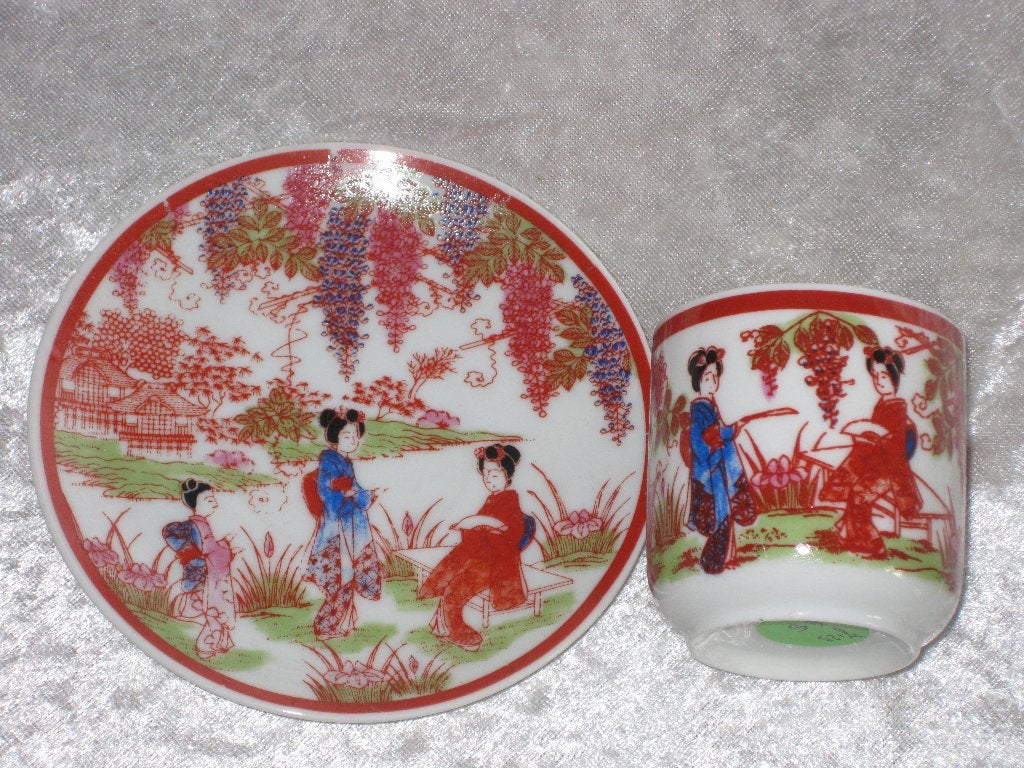 Japans Kutani Satsuma Geisha Porselein Kopje, Ophalen