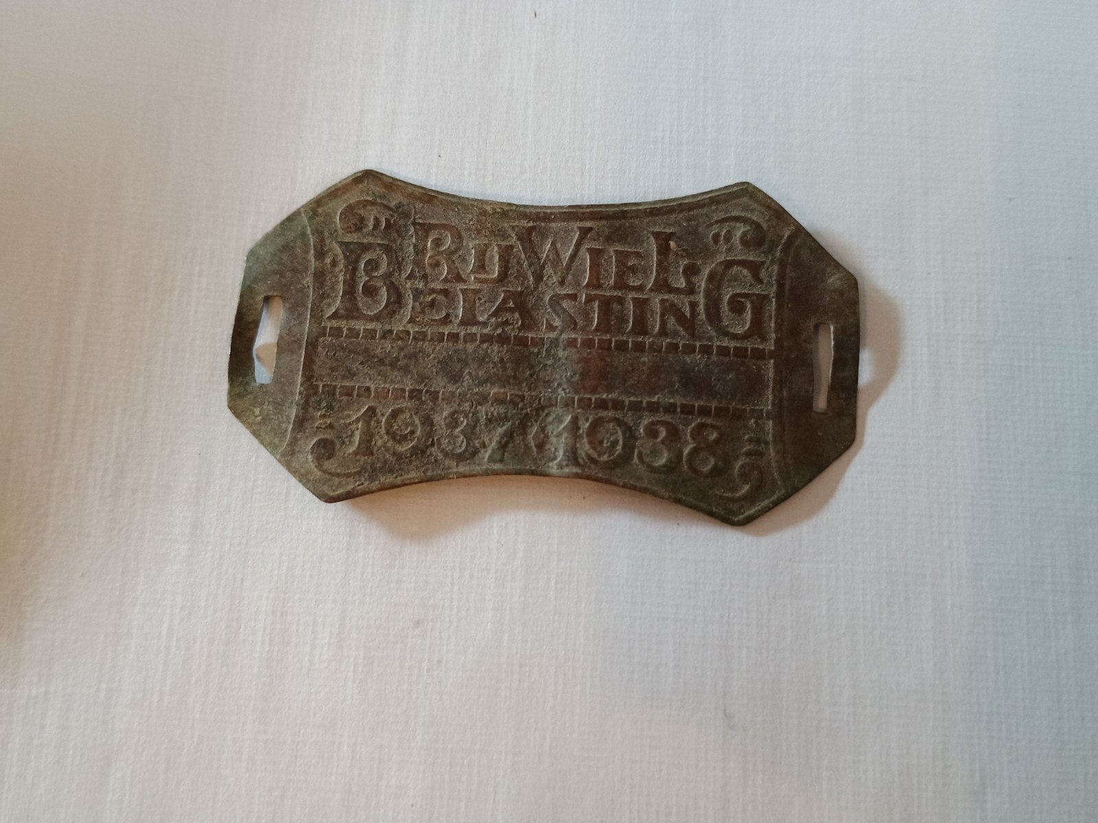 Oud fietsplaatje Rijwiel Belasting 1937 - 1938, Ophalen of Verzenden