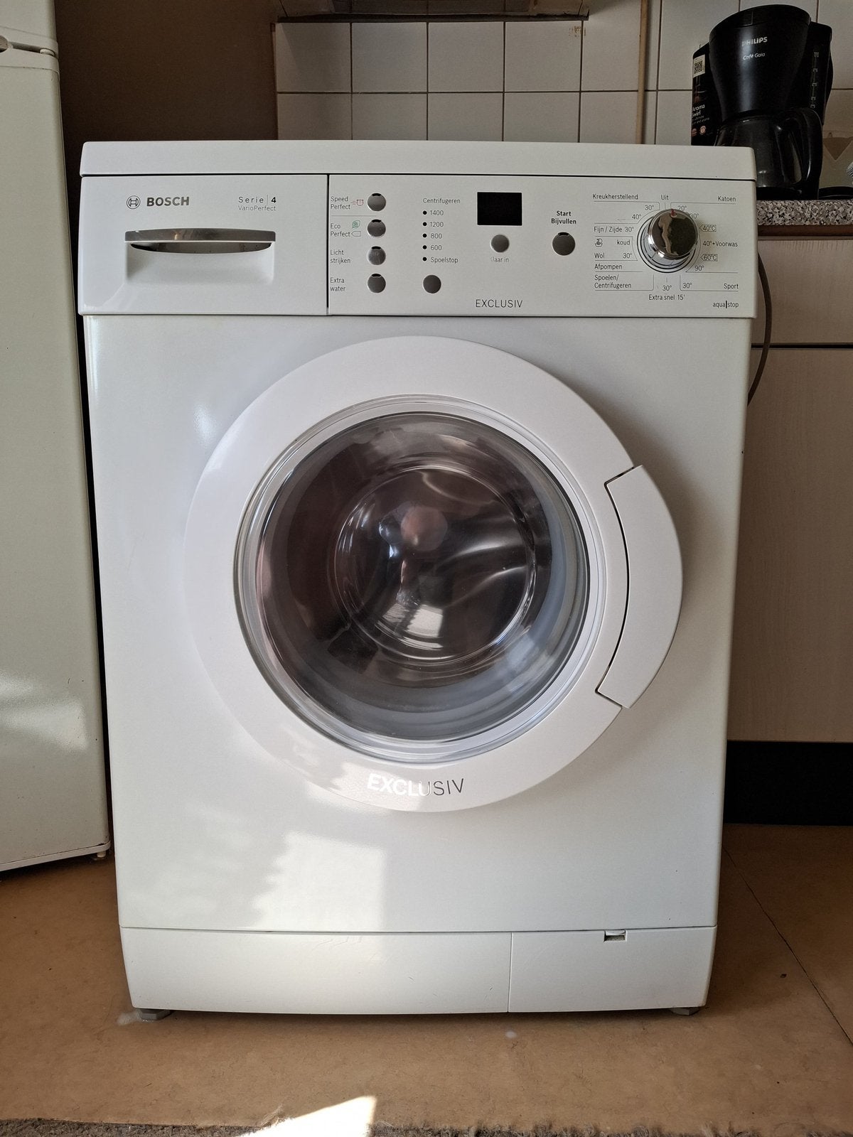 Bosch Exclusiv wasmachine, Witgoed en Apparatuur, Ophalen, Zo goed als nieuw, 1200 tot 1600 toeren, 85 tot 90 cm