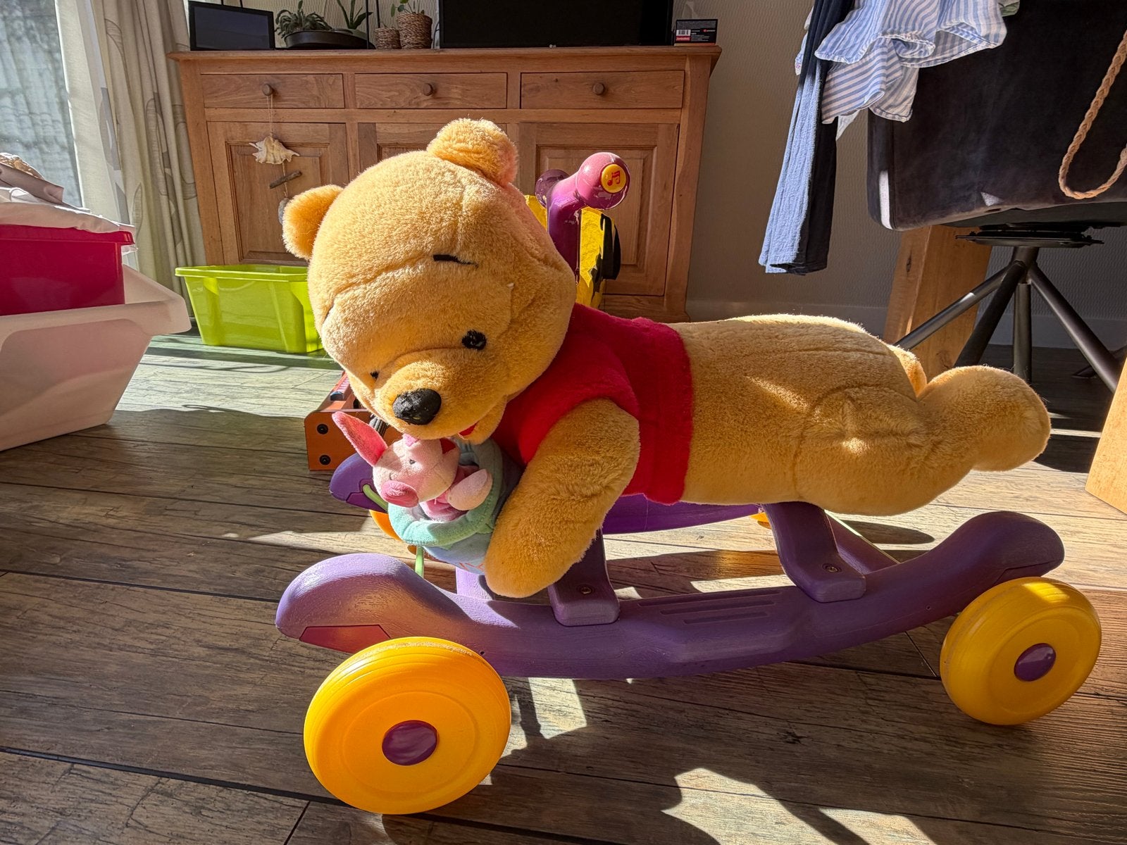 Winnie de Poeh als hobbelpaard en loopfiets, Ophalen, Gebruikt, Overige typen, Met geluid