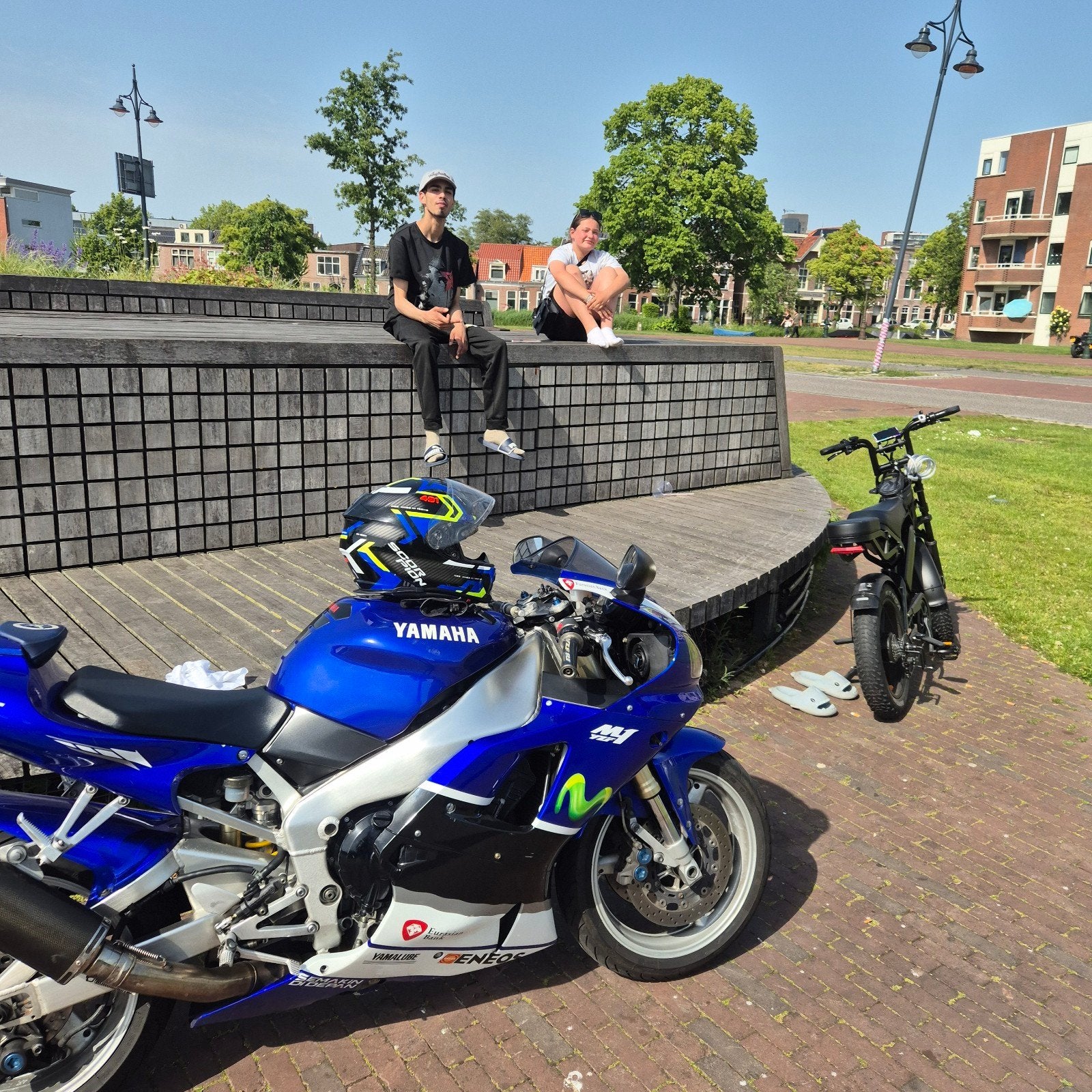 Mooie yamaha r1 1998 valentino rossi kappen, Motoren, Ophalen, Gebruikt