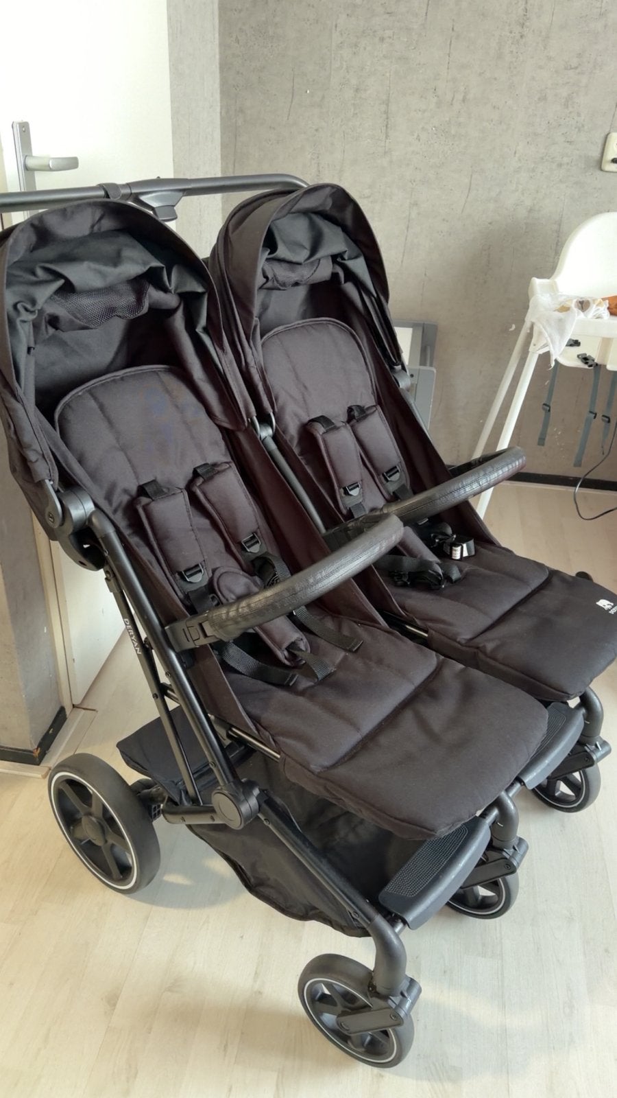 Deryan Duo kinderwagen. XP twin XL, Kinderen en Baby's, Ophalen, Zo goed als nieuw, Kinderwagen of Buggy