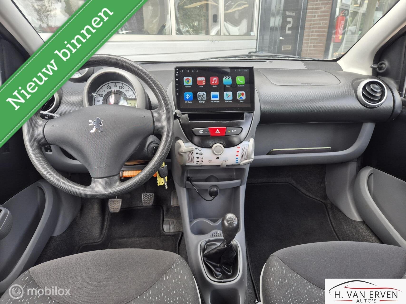 Peugeot 107 1.0-12V Sublime APPLE CARPLAY AIRCO EL PAKKET, Voorwielaandrijving, Metallic lak, 4 stoelen, Origineel Nederlands