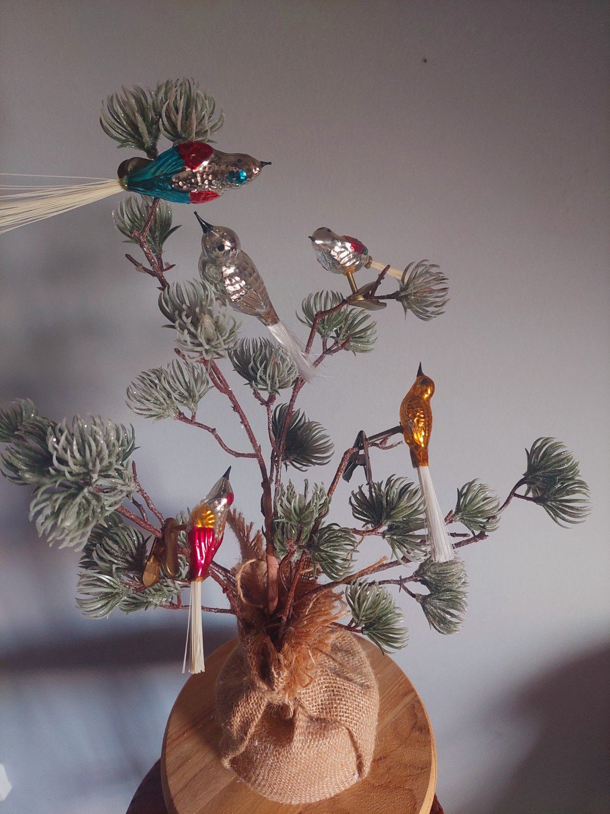 vintage kerst Vogels, Ophalen of Verzenden, Gebruikt