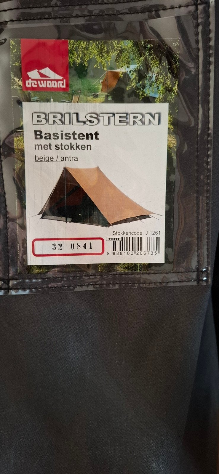 De Waard Brilstern Basistent - Beige/Antraciet, Ophalen, Zo goed als nieuw