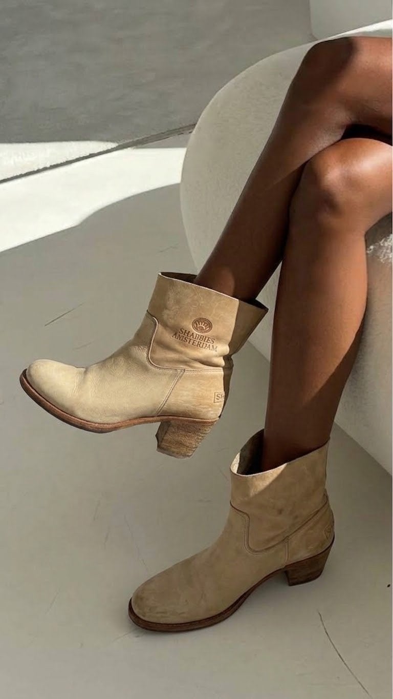 Shabbies Amsterdam Enkellaarsjes - Maat 37, Kleding | Dames, Beige, Lage of Enkellaarzen, Ophalen of Verzenden, Gedragen