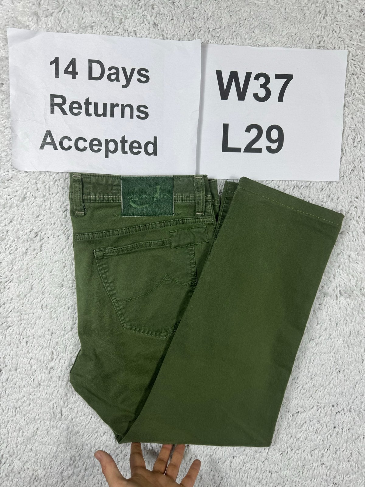 Jacob Cohën 688 Bard Comfort Jeans Olijfgroen W37 L29 3662, W36 - W38 (confectie 52/54), G, Overige kleuren, Ophalen of Verzenden