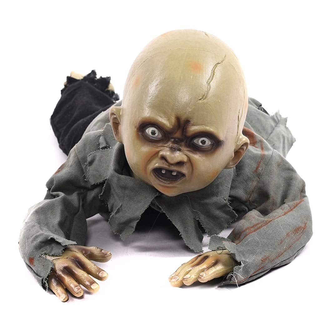 Realistische Kruipende Zombie Baby Halloween Decoratie, Ophalen of Verzenden, Zo goed als nieuw, Feestartikel, Halloween of Griezel