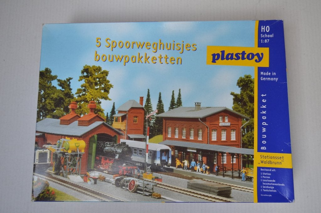 Faller/ Pola/ Plastoy station bouwpakket set, nieuw, HO, OVP, Overige merken, Gelijkstroom of Wisselstroom, Brug, Tunnel of Gebouw