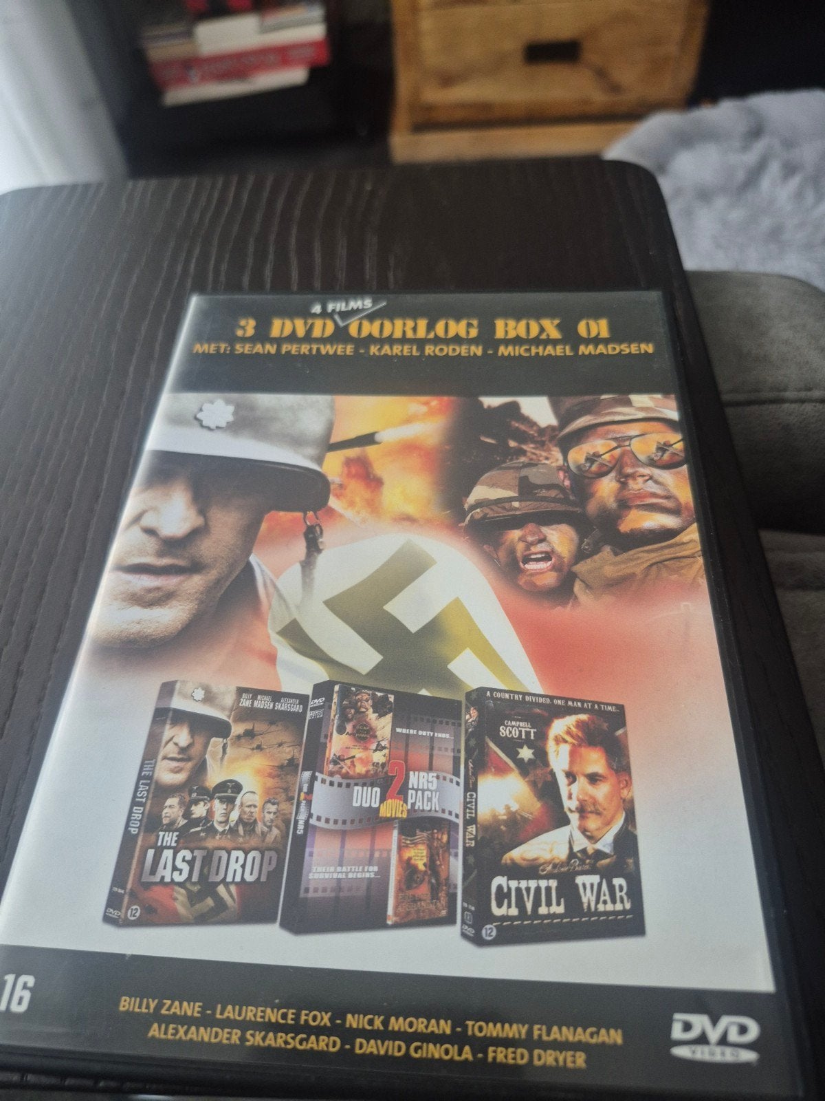 3 DVD Oorlog Box 01 - 4 films:, Vanaf 16 jaar, Nederlands, Ophalen of Verzenden, Oorlog
