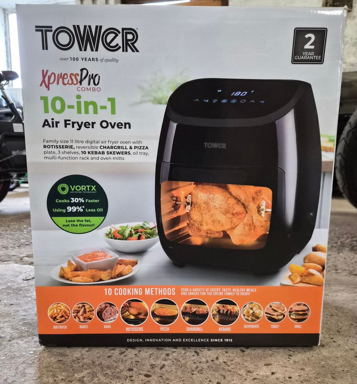 TOWER XpressPro Combo 10-in-1 Digitale Airfryer Oven, Ophalen of Verzenden, Nieuw, Airfryer XXL, 1500 gram of meer