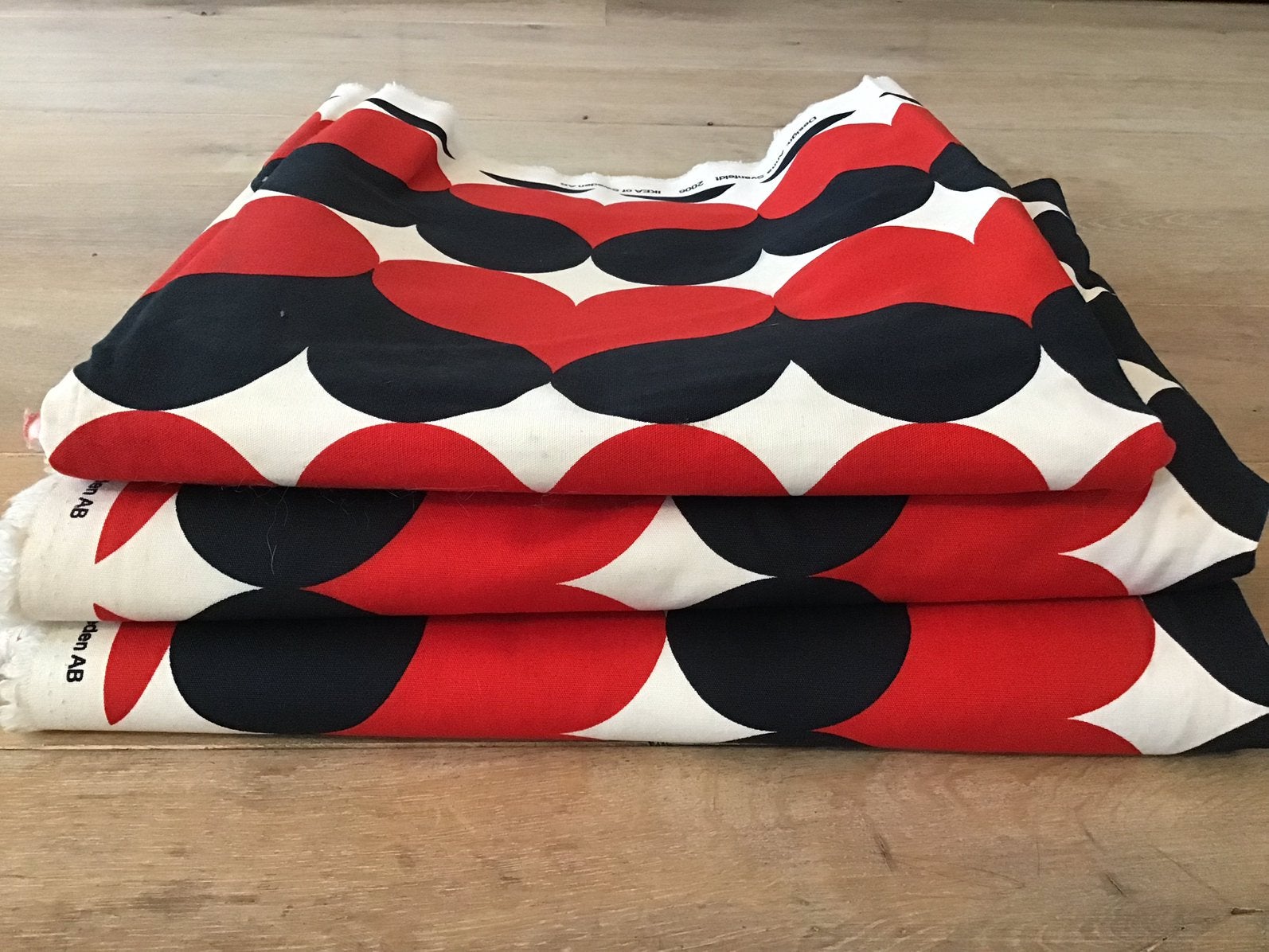 Retro Scandinavian HEARTS Modern Ikea Anna Svanfeldt 2006 3x, Gebruikt, 120 cm of meer, 200 cm of meer, Ophalen of Verzenden