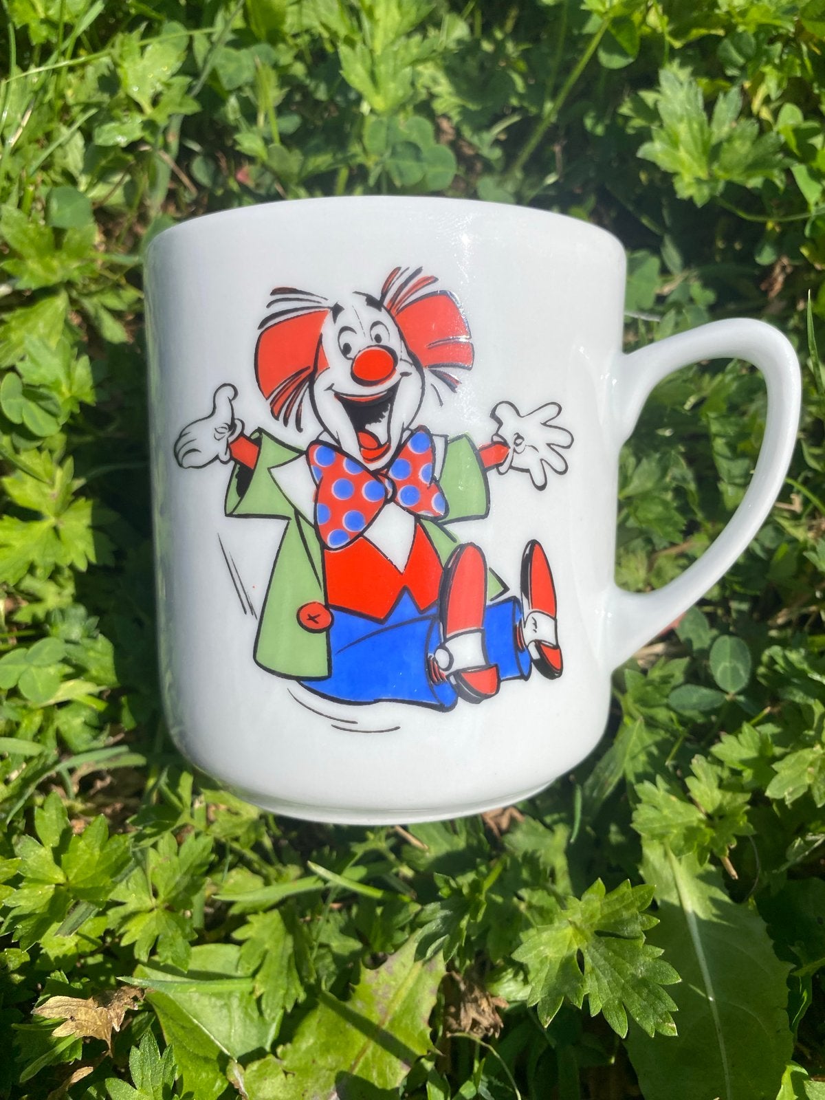 Vintage Mok met Clown Afbeelding - Jaren '80, Huis en Inrichting, Keuken | Servies, Gebruikt, Overige merken, Keramiek, Vintage