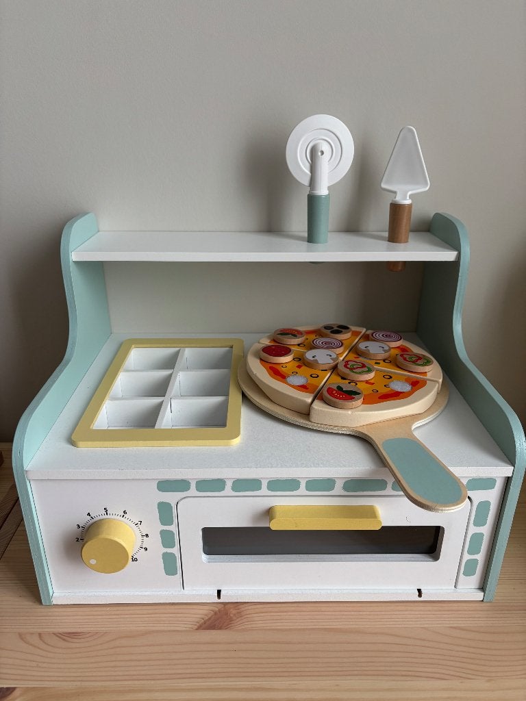 Houten pizza oven met accessoires, Ophalen, Zo goed als nieuw, Hout, Speelkeuken
