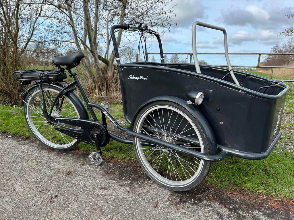 Elektrische bakfiets Johnny Loco, Ophalen, Elektrisch, Zo goed als nieuw, 2 kinderen