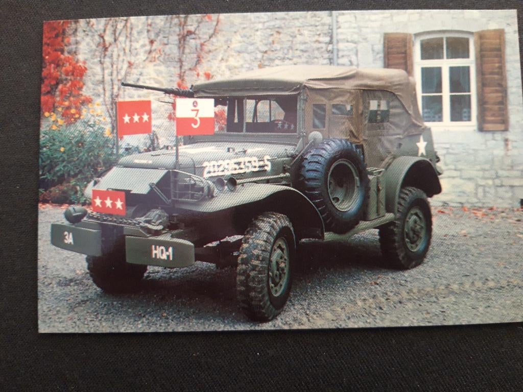 Dodge WC 57 postcard - WW2 veteraan, Verzamelen, Ophalen of Verzenden, 1940 tot 1960, Ongelopen, Voertuig