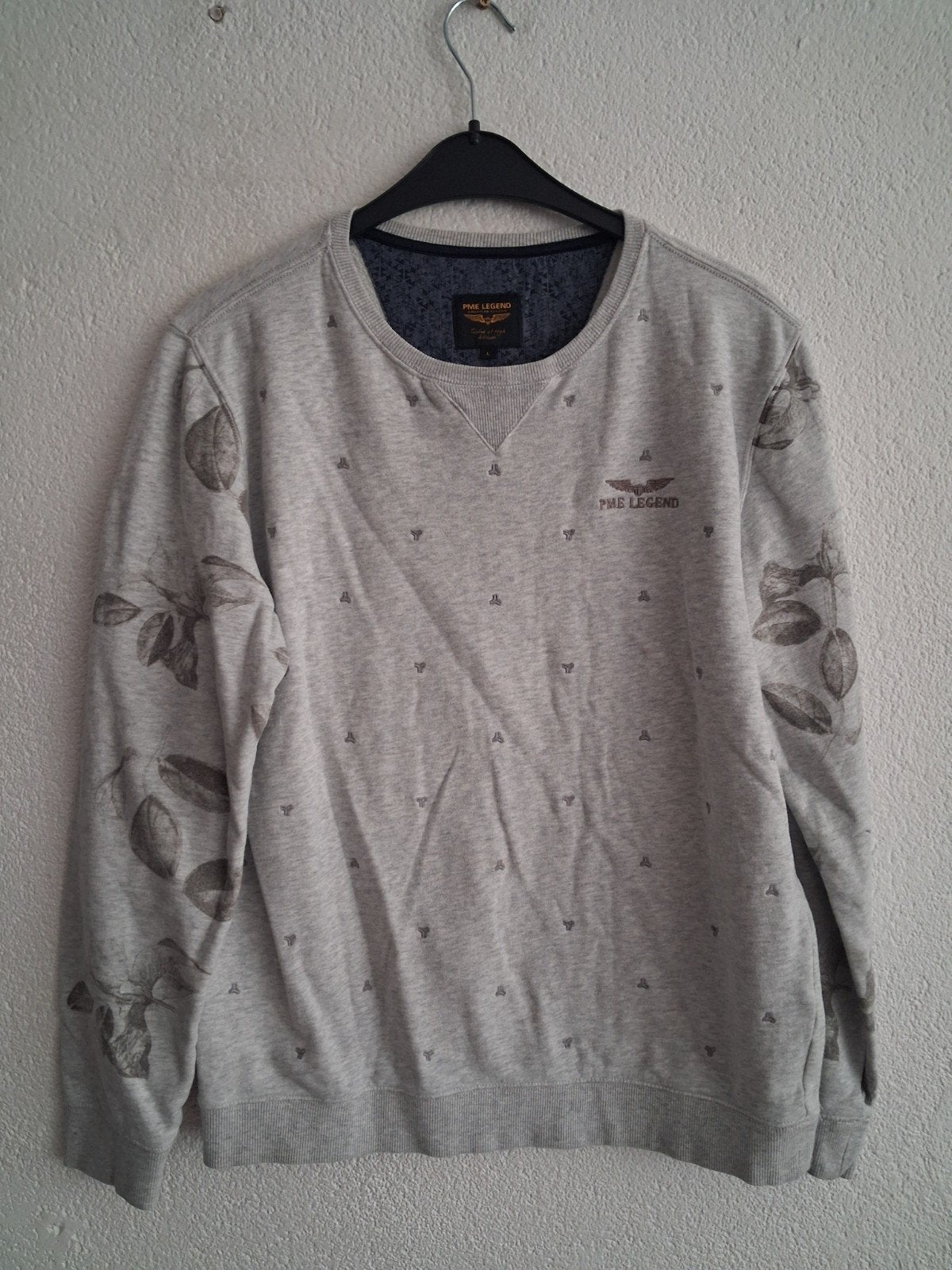 PME Legend sweater grijs met print - Maat L, Maat 52/54 (L), Ophalen of Verzenden, Zo goed als nieuw, PME Legend