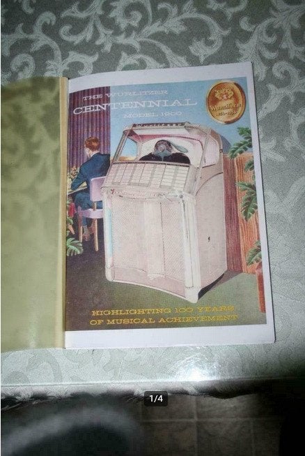 Mooie repro brochure van de Wurlitzer 1900, Ophalen of Verzenden, 1950 tot 1960, Seeburg