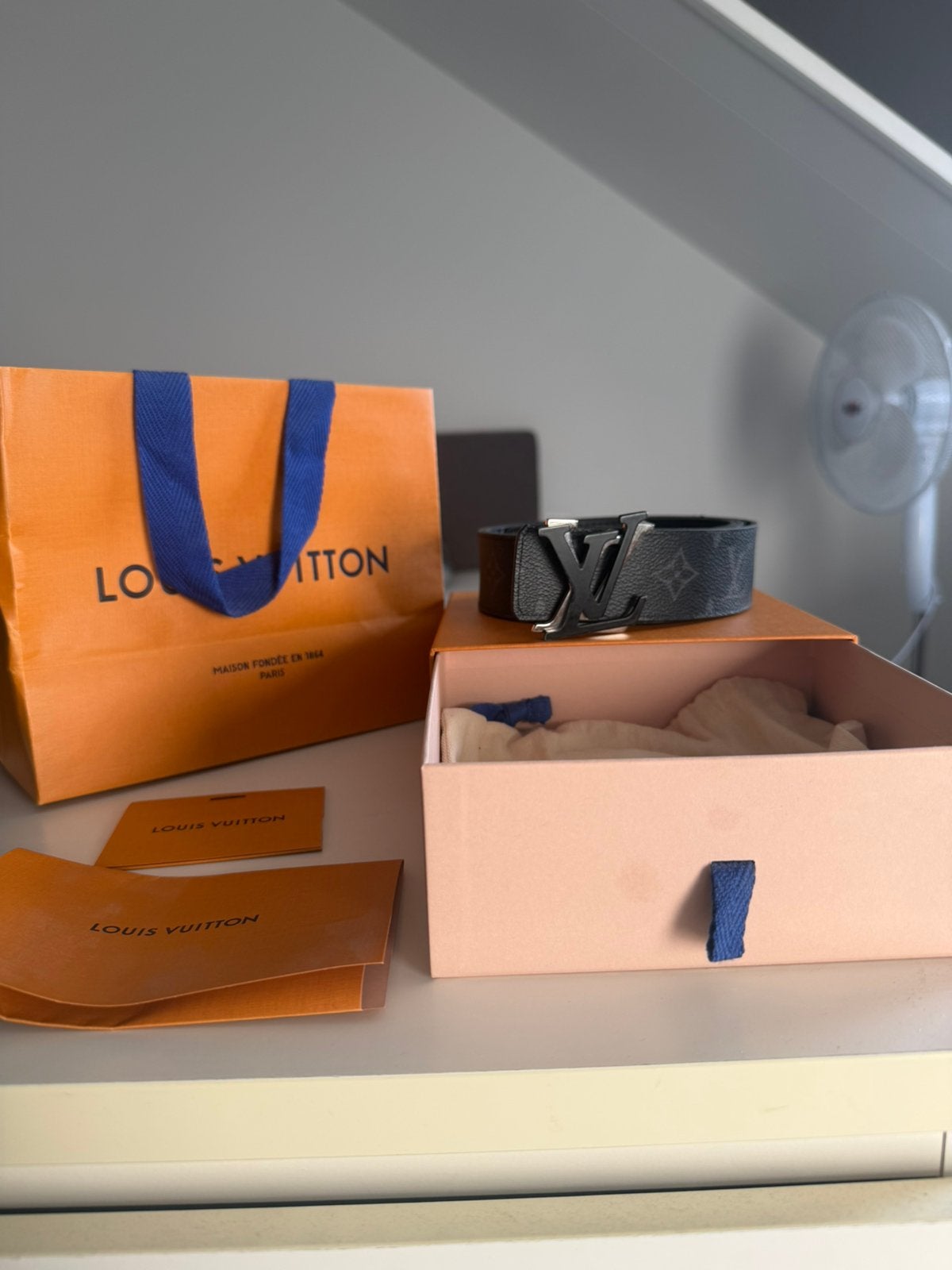 Louis Vuitton LV Initiales Riem Zwart Monogram 90/36, Kleding | Heren, Riemen en Ceinturen, Ophalen, 95 tot 105 cm, Zo goed als nieuw