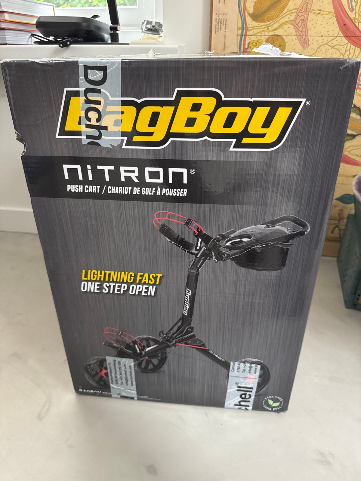 Bagboy Nitron Zwart Golfkar - Nieuw in doos, Ophalen of Verzenden, Nieuw, Golfkar, Overige merken