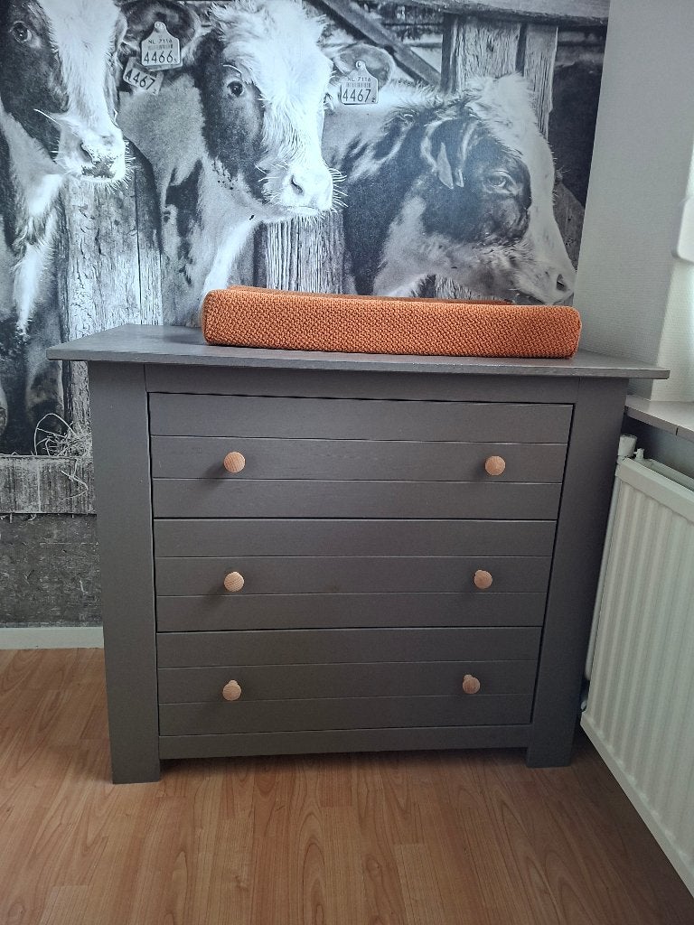 Set babykamer, ledikant, commode en kast, Kinderen en Baby's, Kinderkamer | Commodes en Kasten, Gebruikt, 50 tot 70 cm, 100 cm of meer