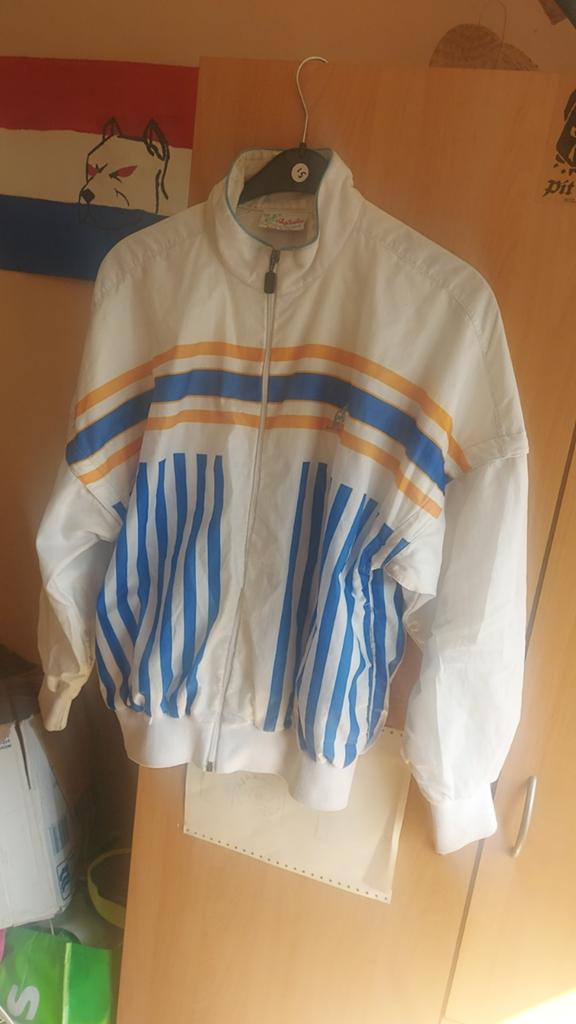 Vintage Australian jasje 1990 - Maat 50 - Parachutestof, Kleding | Heren, Ophalen, Maat 48/50 (M), Wit, Gedragen