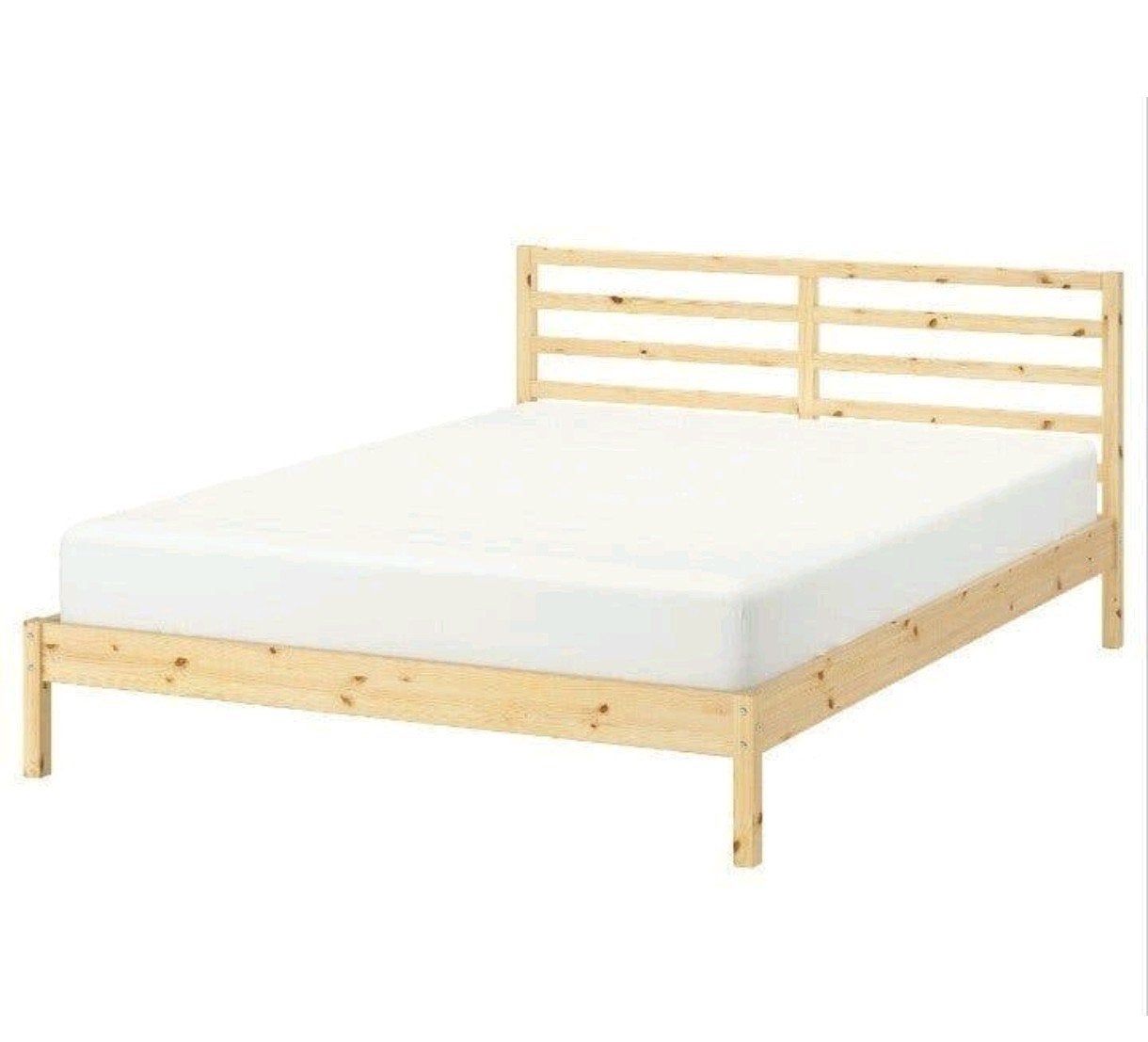 7 x Ikea Tarva bed 140 x 200, Huis en Inrichting, Ophalen, Bruin, ., Tweepersoons