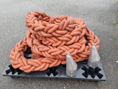 Tros oranje met eind kokers, Watersport en Boten, Niet ingevuld, Gebruikt, Niet ingevuld, Niet ingevuld
